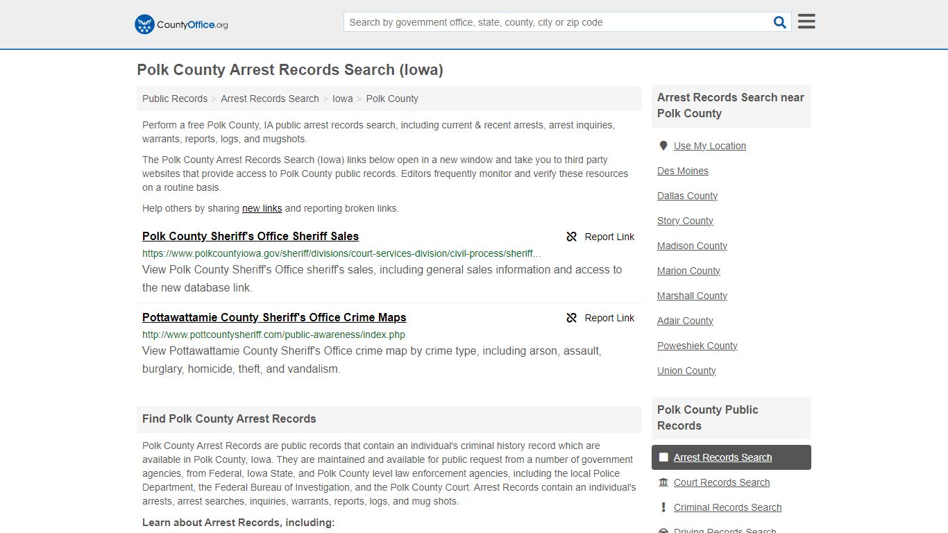 Arrest Records Search - Polk County, IA (Arrests & Mugshots)